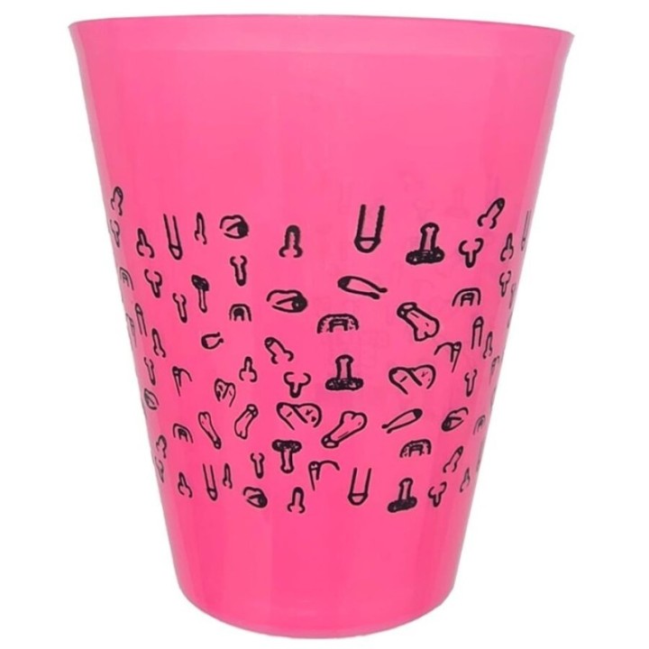 DIABLO PICANTE - TAZZA FUCSIA 500 ML CON PENI NERI