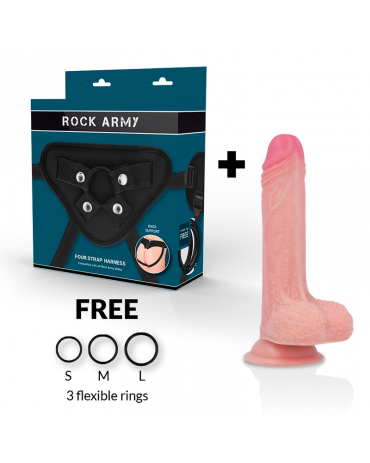 ROCKARMY - IMBRACATURA + SILICONE LIQUIDO PREMIUM MUSTANG REALISTICO 18 CM -O- 4.14 CM 2
