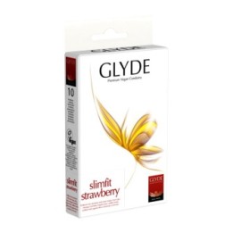 Glyde Slimfit Strawberry preservativi extrasmall gusto fragola rossi