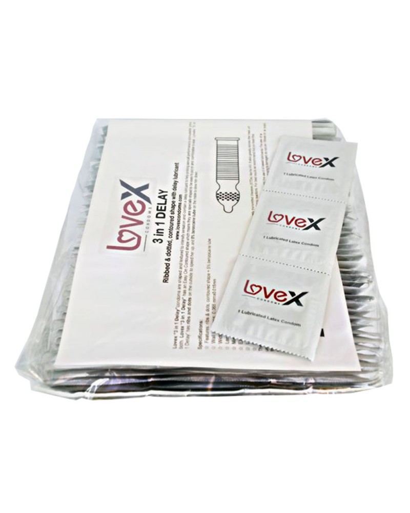 LOVEX CONDOMS - 3IN1 DELAY