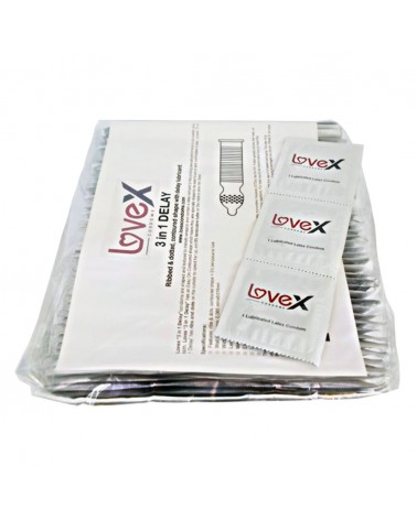 Lovex Condoms 3in1 Delay preservativi stimolanti ritardanti e anatomici Comodo it