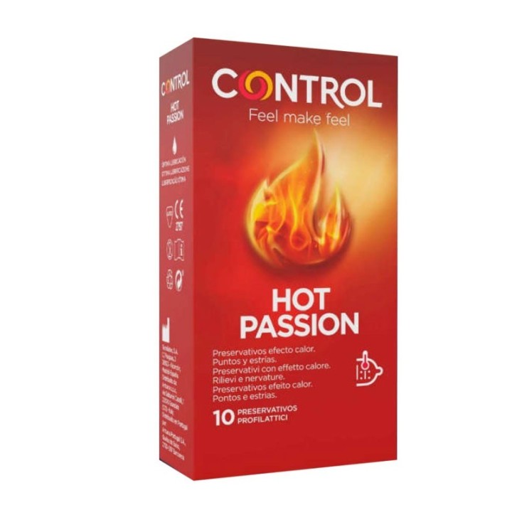 Control Hot Passion 10 pz: Preservativi con effetto caldo | Comodo.it