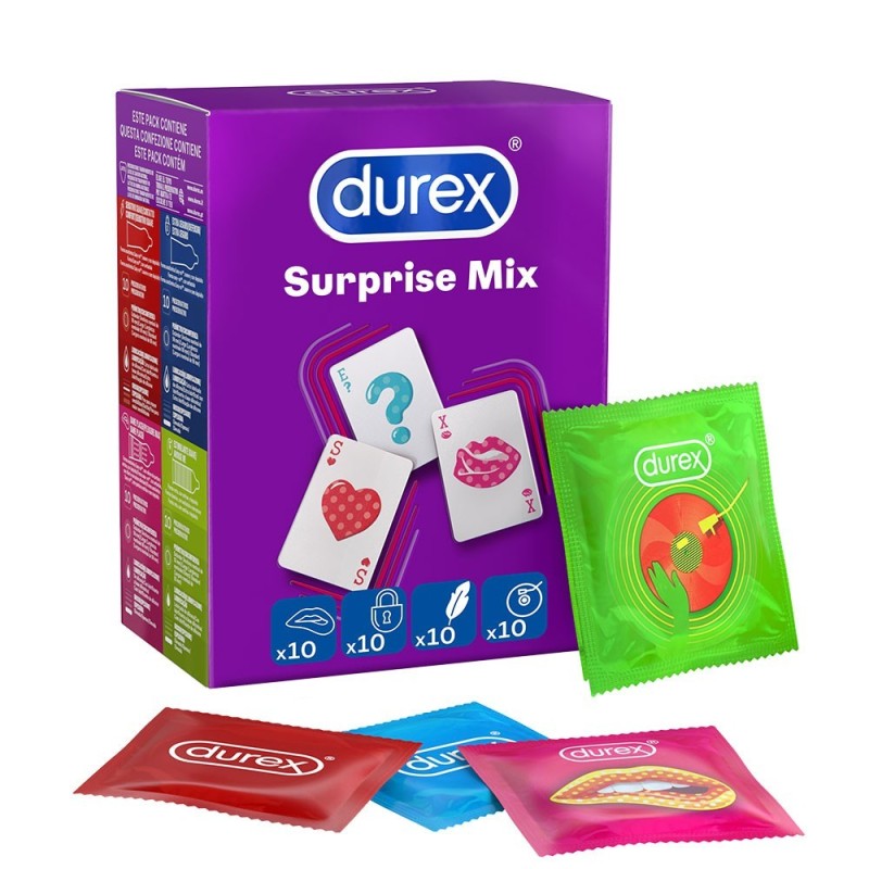 Durex Surprise Mix 40 pezzi: preservativi misti | Comodo.it