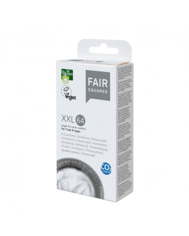 Fair Squared XXL misura 64: preservativi extra large Vegan | Comdoo.it