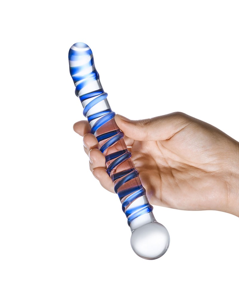 Glas Mr Swirly 6 5: combo dildo e plug in vetro | Comodo.it