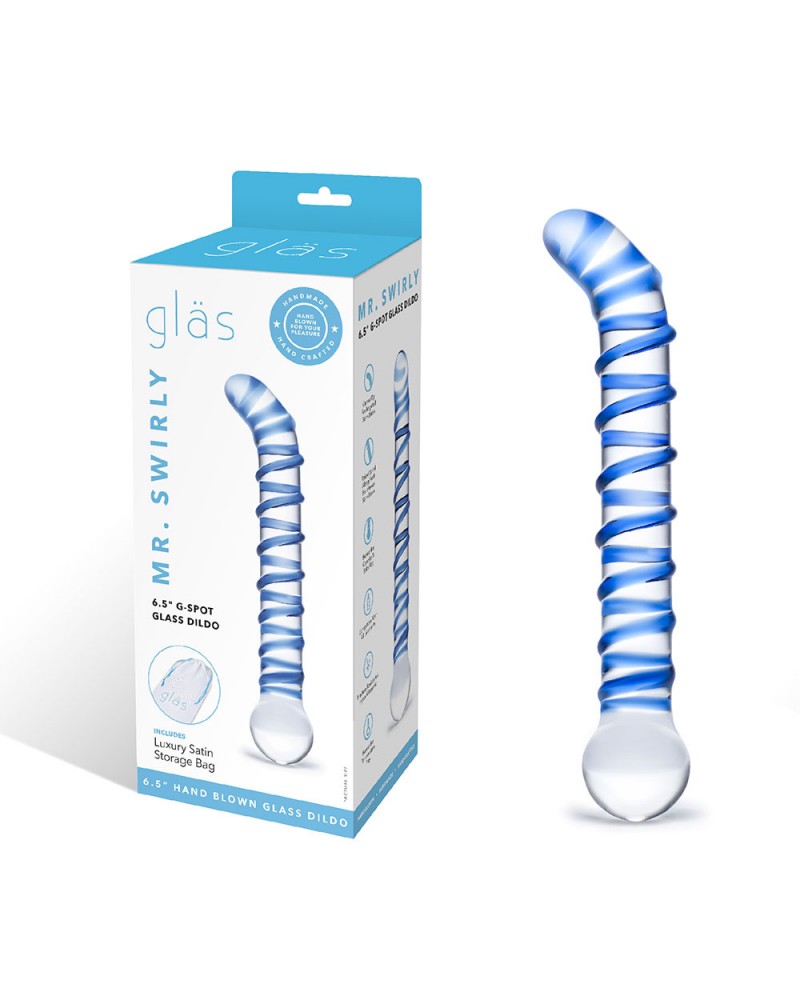 Glas Mr Swirly 6 5: combo dildo e plug in vetro | Comodo.it
