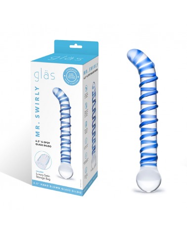 Glas Mr Swirly 6 5: combo dildo e plug in vetro | Comodo.it