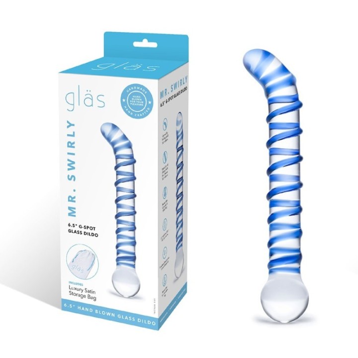 Glas Mr Swirly 6 5: combo dildo e plug in vetro | Comodo.it