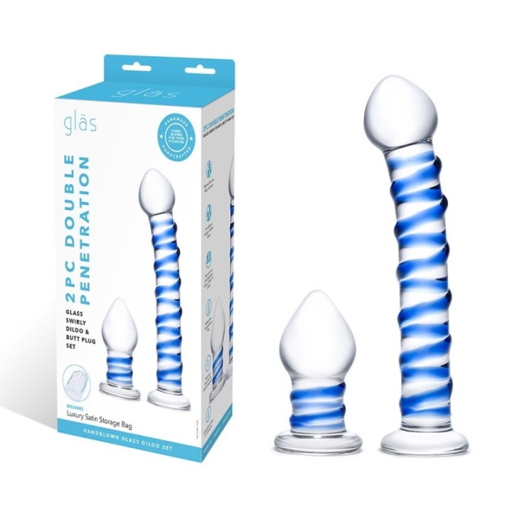 Glas Dildo + Plug anale in vetro | Comodo.it