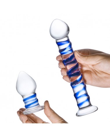 Glas Dildo + Plug anale in vetro | Comodo.it