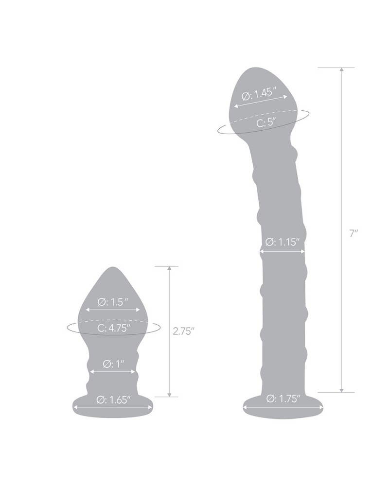 Glas Dildo + Plug anale in vetro | Comodo.it