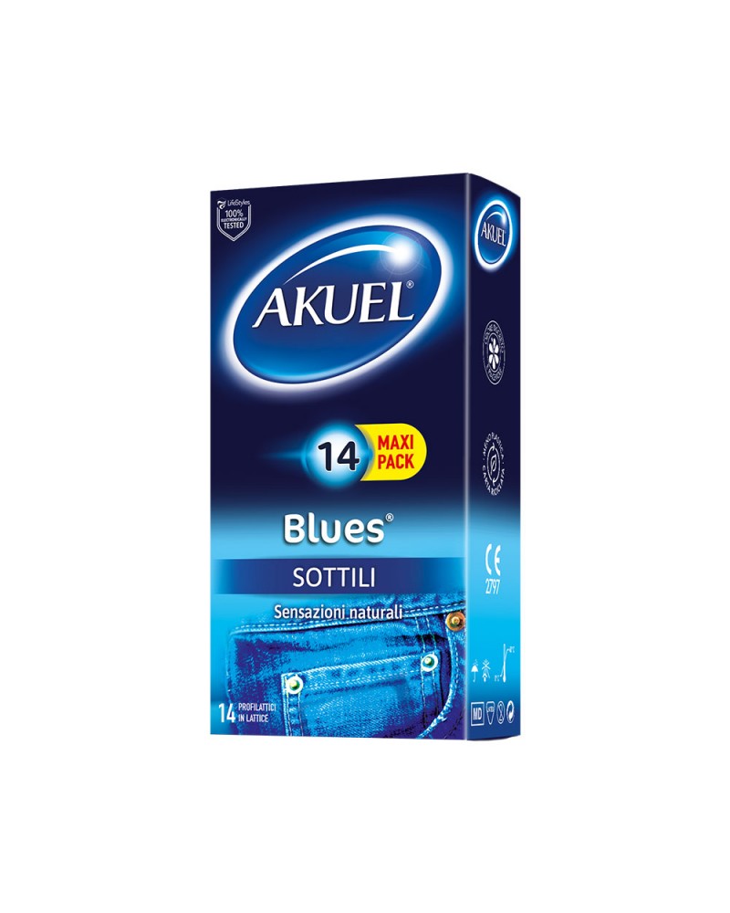 Akuel Blues preservativi classici anatomici Comodo it