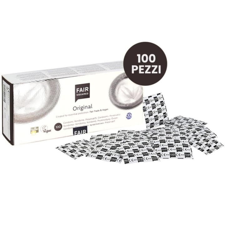 Fair Squared Original 100 pz: preservativi classici vegan | Comodo.it