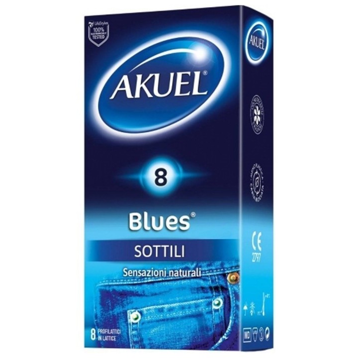 Akuel Blues preservativi classici anatomici Comodo it