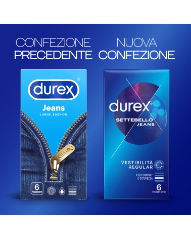 Durex Jeans preservativi classici con forma Easy On