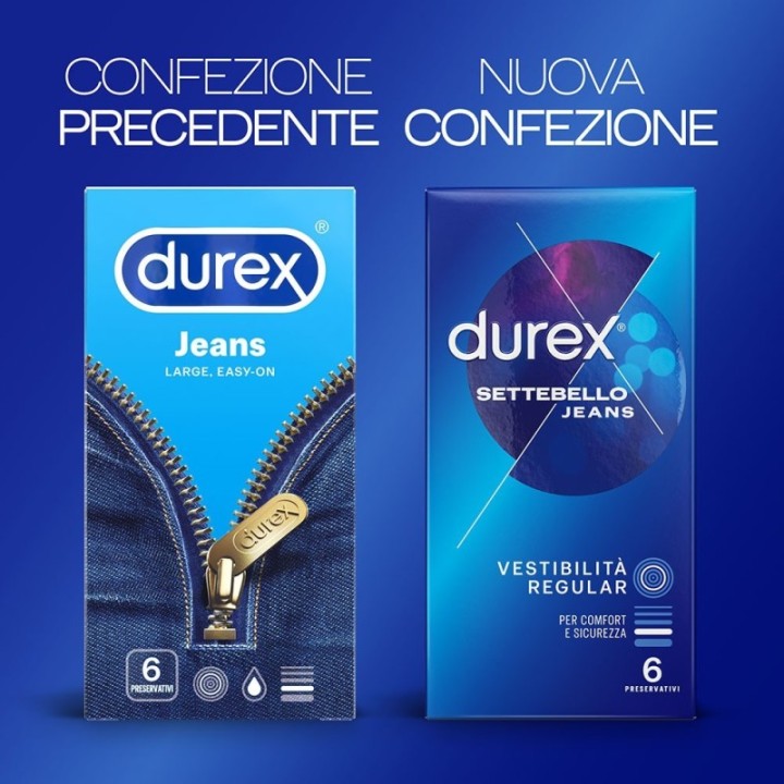 Durex Jeans preservativi classici con forma Easy On