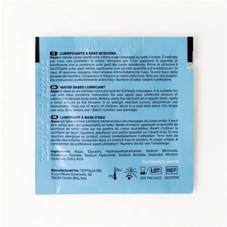 Love Match Aqua lubrificante 3 ml | Comodo.it