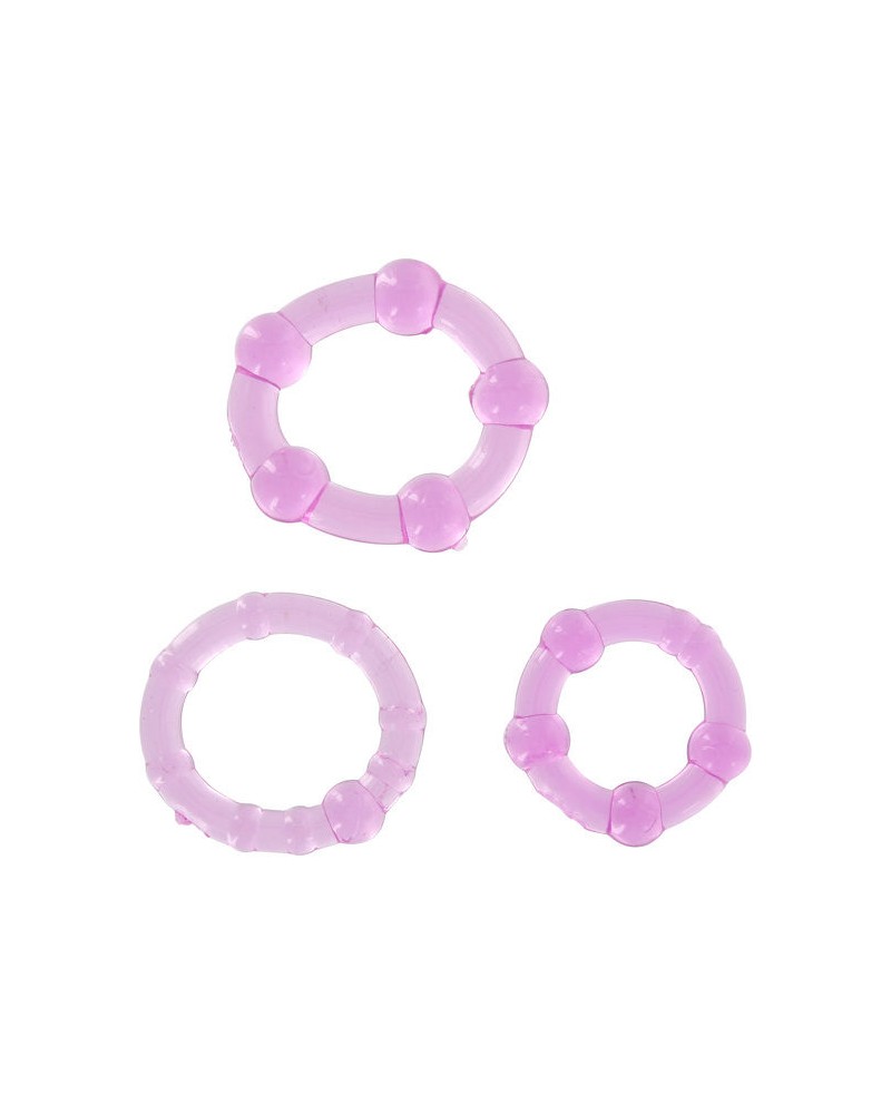 SEVEN CREATIONS - SET DI TRE ANELLI PER PENE LILLA