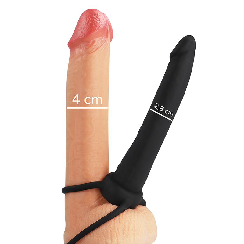 MYTHOLOGY - DILDO ANALE COBI ONYX CON ANELLO FALLICO E TESTICOLI 13 CM IN SILICONE