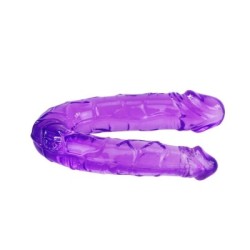 BAILE - DOPPIO DILDO IN JELLY FLESSIBILE LILLA 2
