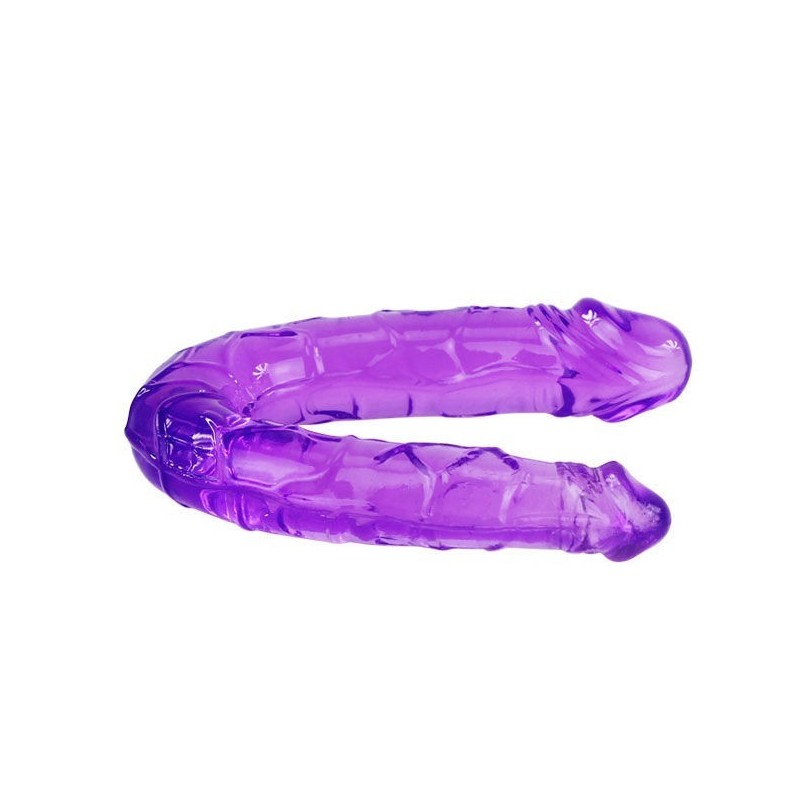 BAILE - DOPPIO DILDO IN JELLY FLESSIBILE LILLA