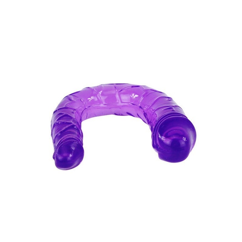BAILE - DOPPIO DILDO IN JELLY FLESSIBILE LILLA