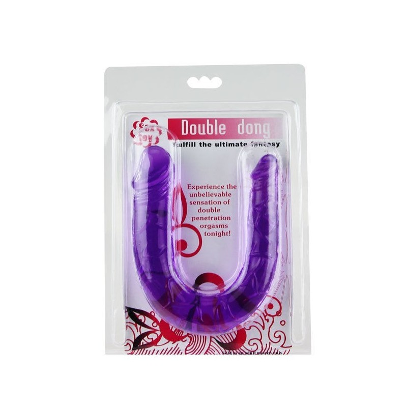 BAILE - DOPPIO DILDO IN JELLY FLESSIBILE LILLA