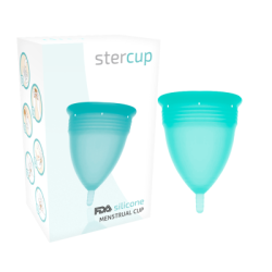 STERCUP - COPPA MESTRUALE IN SILICONE FDA ACQUAMARINA - TAGLIA S 2
