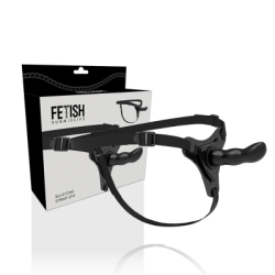 FETISH SUBMISSIVE HARNESS - PUNTO G IN SILICONE NERO 16 CM 2