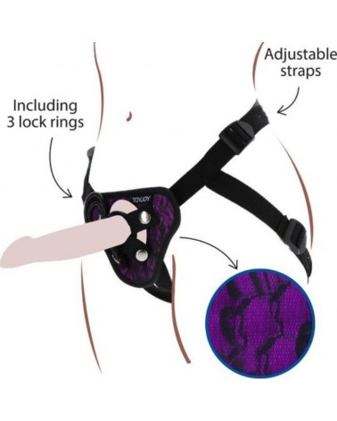 GET REAL - IMBRAGATURA IN PIZZO CON CINTURINO VIOLA