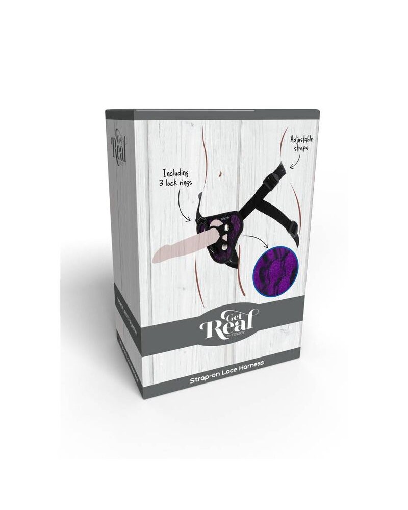 GET REAL - IMBRAGATURA IN PIZZO CON CINTURINO VIOLA