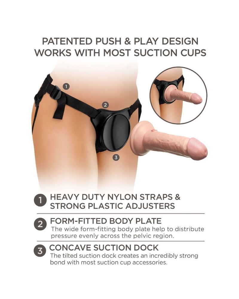 KING COCK - ELITE IMBRAGATURA REGOLABILE CON DILDO 15.2 CM PER PRINCIPIANTI