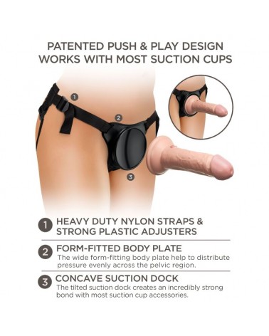 KING COCK - ELITE IMBRAGATURA REGOLABILE CON DILDO 15.2 CM PER PRINCIPIANTI