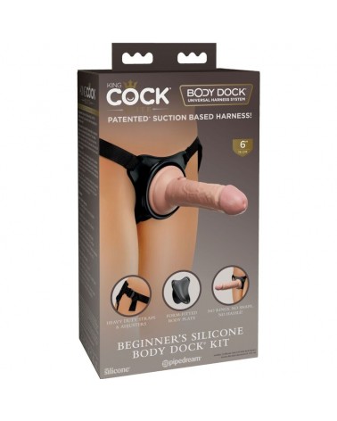 KING COCK - ELITE IMBRAGATURA REGOLABILE CON DILDO 15.2 CM PER PRINCIPIANTI