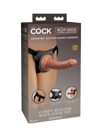 KING COCK - ELITE COMODA IMBRACATURA REGOLABILE CON DILDO 17.8 CM