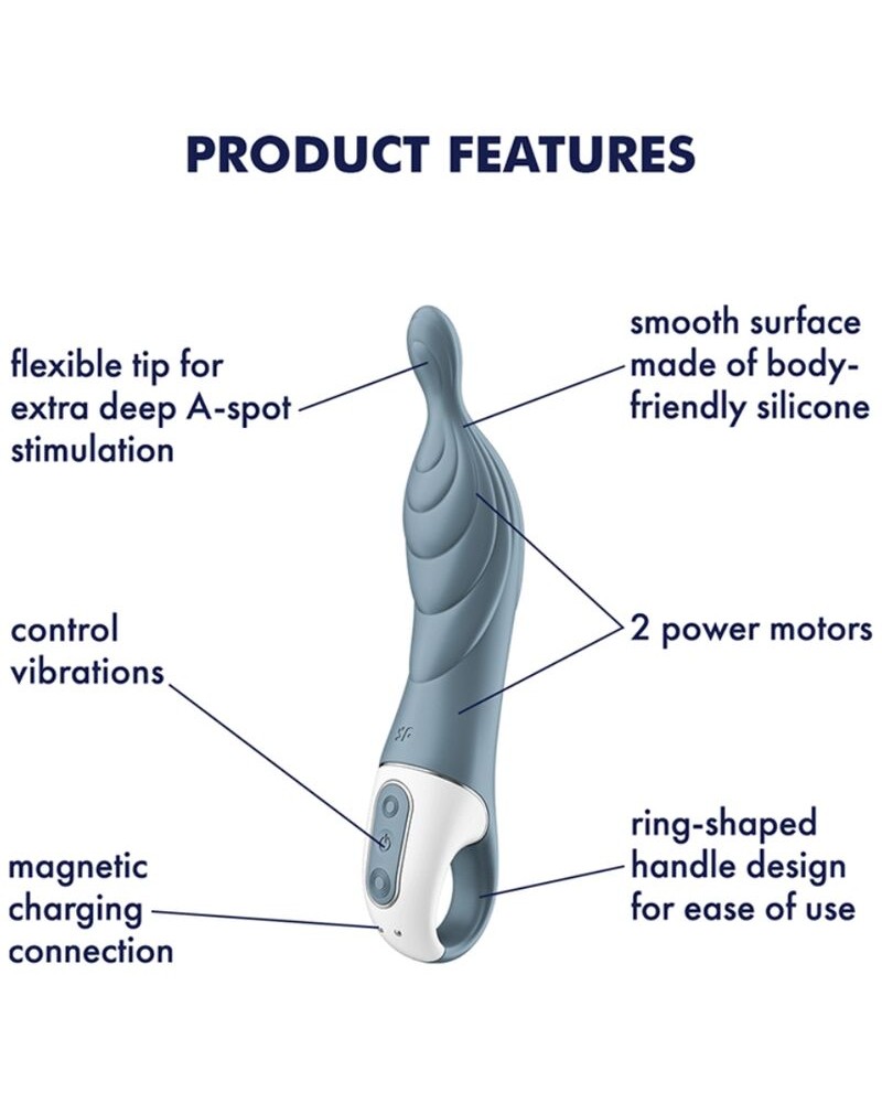 SATISFYER - VIBRATORE AMAZING 2 ASPOT GRIGIO