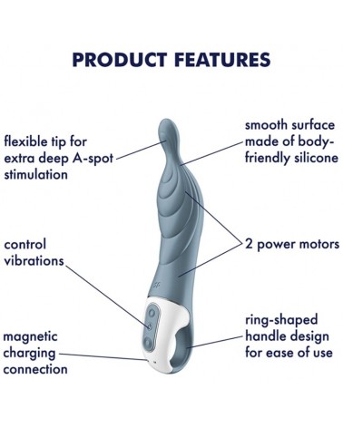 SATISFYER - VIBRATORE AMAZING 2 ASPOT GRIGIO