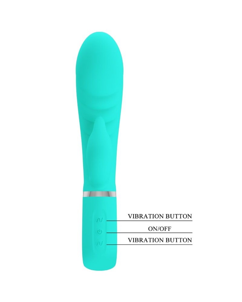 PRETTY LOVE - VIBRATORE MULTIFUNZIONE G-SPOT PRESCOTT VERDE ACQUA
