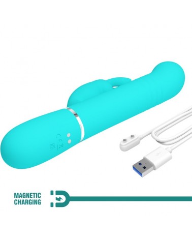 PRETTY LOVE - PERLE VIBRATORE COALE RABBIT VERDE ACQUA