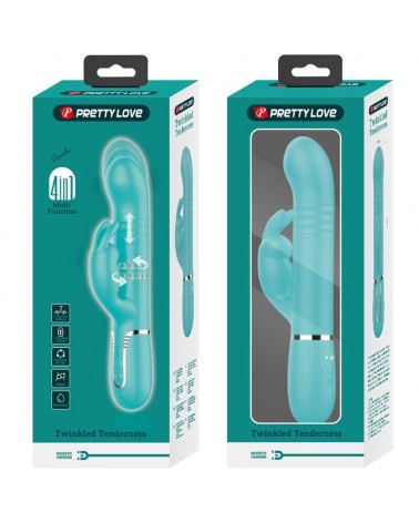 PRETTY LOVE - PERLE VIBRATORE COALE RABBIT VERDE ACQUA