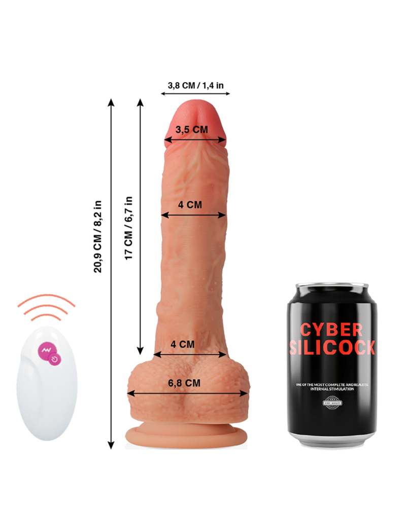 CYBER SILICOCK - TELECOMANDO REALISTICO MASTER HUCK 20.9 CM -O- 4 CM