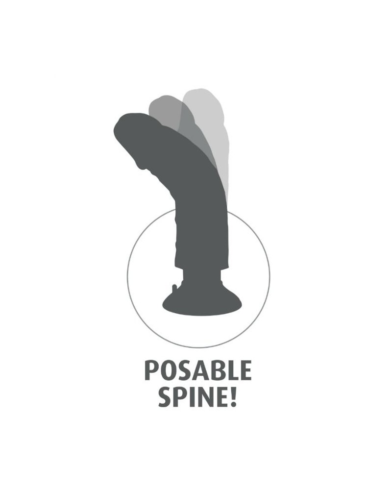 KING COCK - DILDO VIBRATORE 17.78 CM NATURALE