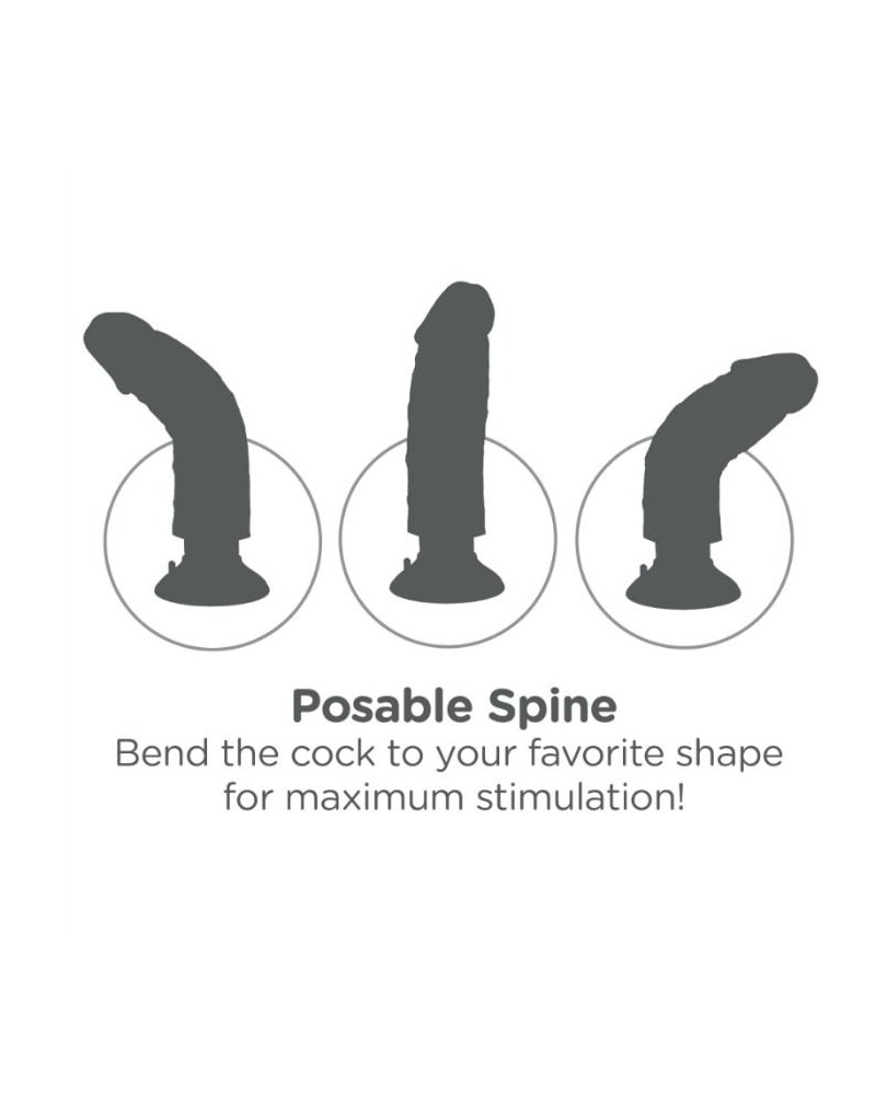 KING COCK - DILDO VIBRANTE CON TESTICOLI 25.5 CM COLORE NATURALE