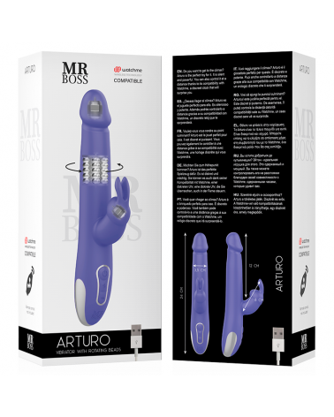 MR BOSS - VIBRATORE E ROTORE MR BOSS ARTURO COMPATIBILE CON LA TECNOLOGIA WIRELESS WATCHME