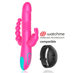 HAPPY LOKY - TRIPLA STIMOLAZIONE DONALD: COMPATIBILE CON LA TECNOLOGIA WIRELESS ANALE, G-SPOT E CLITORIDEA WATCHME 2