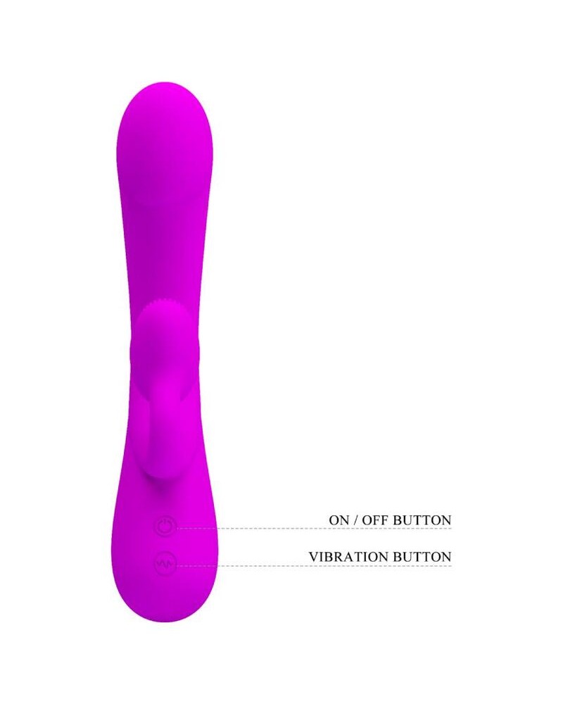 PRETTY LOVE - VIBRATORE SINCERO E VENTOSA CLITORIDE IN SILICONE VIOLA
