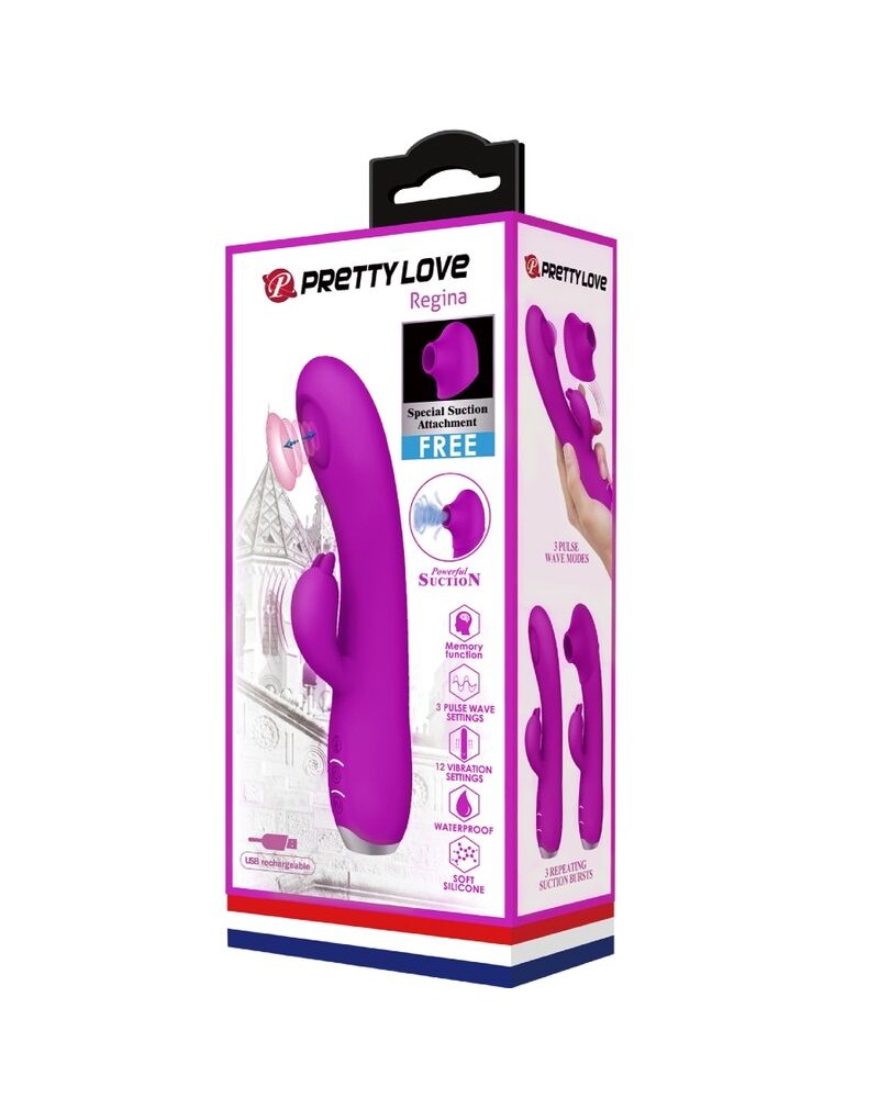 PRETTY LOVE - VIBRATORE VENTOSA RICARICABILE REGINA VIOLA