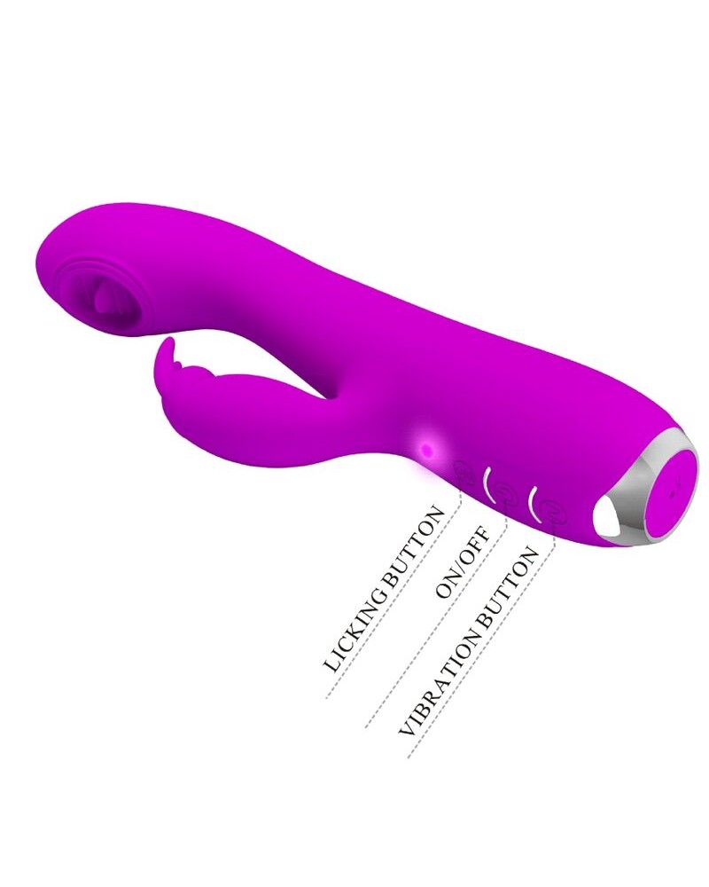 PRETTY LOVE - VIBRATORE RICARICABILE RACHEL CON VENTOSA VIOLA