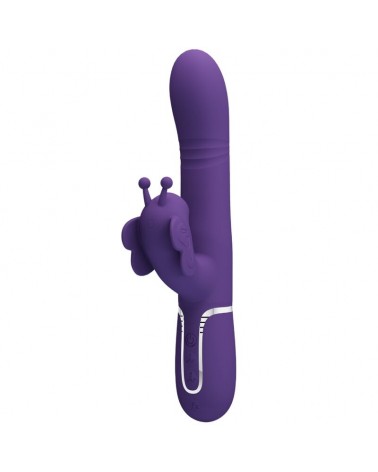 PRETTY LOVE - VIBRATORE MULTIFUNZIONE RABBIT 4 IN 1 FARFALLA VIOLA
