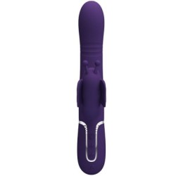 PRETTY LOVE - VIBRATORE MULTIFUNZIONE RABBIT 4 IN 1 FARFALLA VIOLA 2
